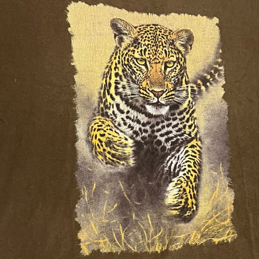 Vintage Single Stitch Leopard Nature Habitat T-Shirt